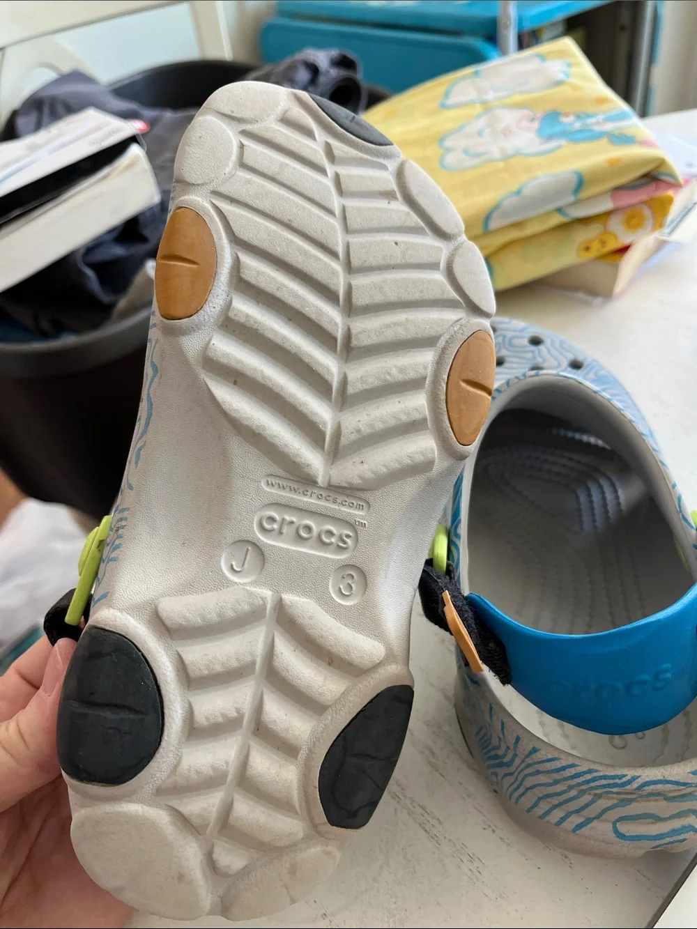 Crocs Kids Topographic Blue Size J 3